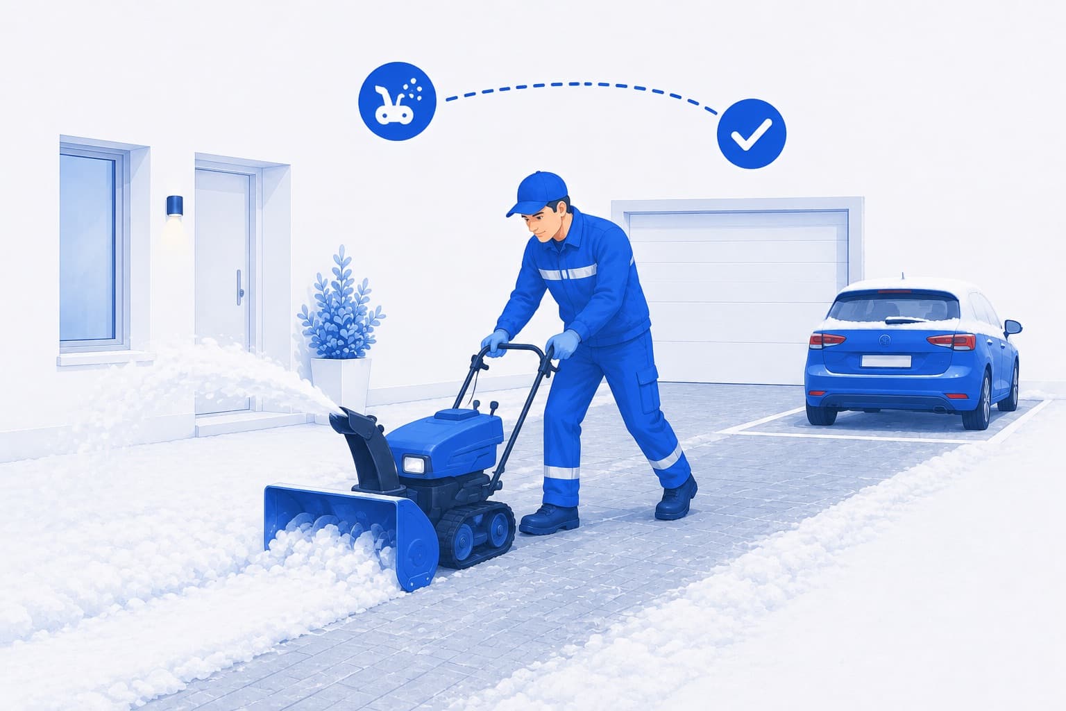 Räumung von Einfahrten und Stellplätzen